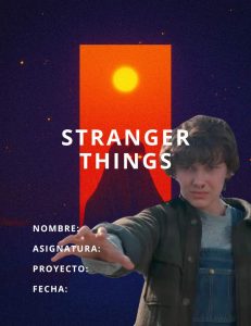 Portadas de Stranger Things para libretas y cuadernos 1