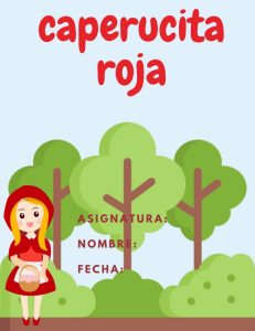 Portadas de Caperucita Roja para libros y cuadernos 1