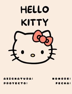 Portadas de Hello Kitty para niñas 3