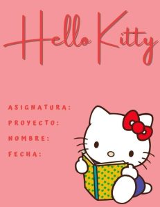 Carátulas de Hello Kitty para imprimir 1