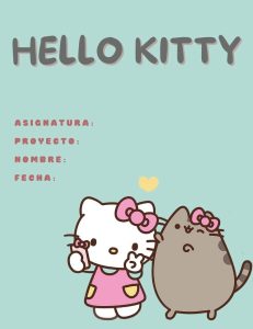 Carátulas de Hello Kitty para imprimir 2