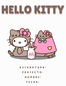Carátulas de Hello Kitty para imprimir 3