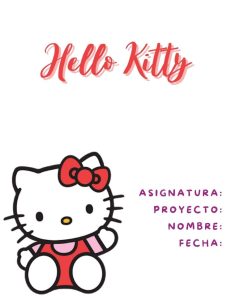 Portadas de Hello Kitty para libros y cuadernos 1