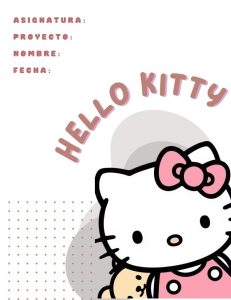 Portadas de Hello Kitty para libros y cuadernos 2