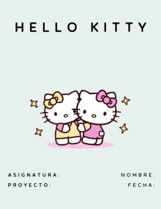 Portadas de Hello Kitty para libros y cuadernos 3