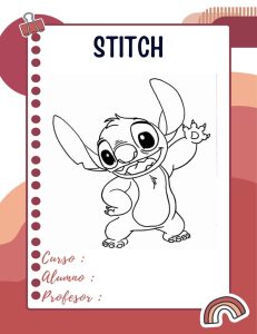 Portadas de Stitch para colorear 2