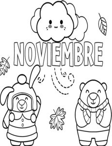 Portadas de noviembre para colorear 1
