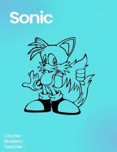 Portadas de Sonic para colorear 1