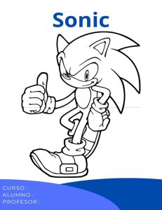 Portadas de Sonic para colorear 3