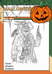 Portadas de Halloween para colorear 1