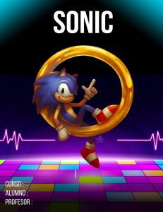 Portadas de Sonic para preescolar 3