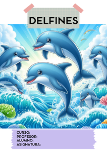 Portadas de delfines para libretas 4