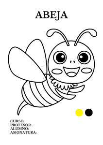 Portadas de abejas para colorear 1