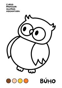 Portadas de búhos para colorear 2