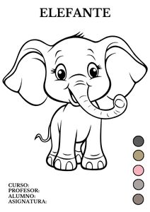 Portadas de elefante para colorear 1