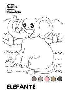 Portadas de elefante para colorear 2