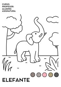 Portadas de elefante para colorear 3