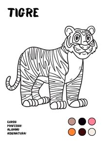 Portadas de tigres para colorear 1