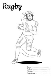 Portadas de rugby para colorear 1